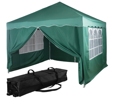 Sátor + 4 oldalfal INSTENT BASIC 3x3 m kerti sötétzöld