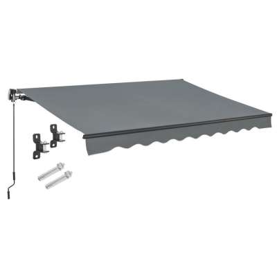 Kültéri napellenző 250x200 cm állítható dőlésszög szürke