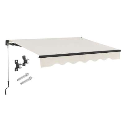 Kültéri napellenző 250x200 cm állítható dőlésszög bézs szín