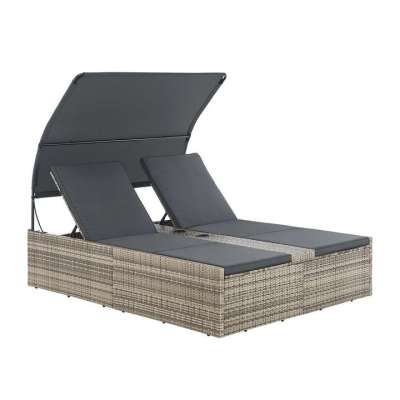Napozóágy kétszemélyes napellenzővel