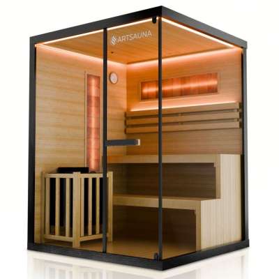 Otthoni szauna 3 fő részére 150 x 140 x 200 cm fekete