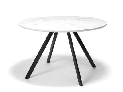 Kerek étkezőasztal 120 cm fehér 4-5 fő részére