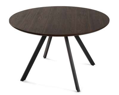 Kerek étkezőasztal 120 cm barna 4-5 fő részére