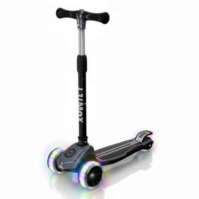 Gyerek összecsukható roller LED kerekekkel állítható fekete