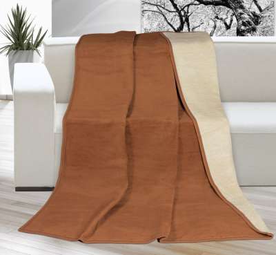 Egyszínű takaró 150x200cm barna/bézs