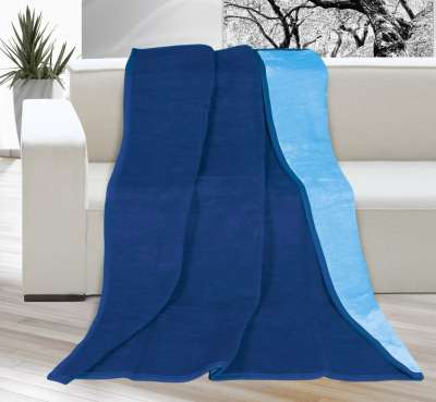Egyszínű takaró 150x200cm sötétkék/világoskék
