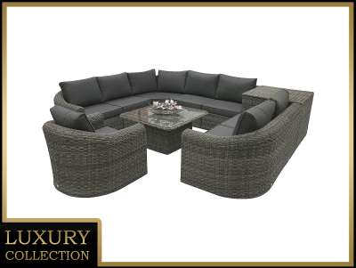 Rattan moduláris szett BORNEO LUXURY 8 személyes (szürke)