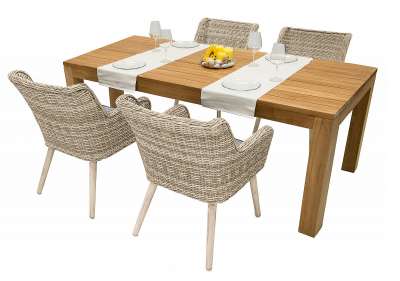 Kerti rattan készlet MONTE VICTORIA 200 (bézs) 4x kerti fotel VICTORIA