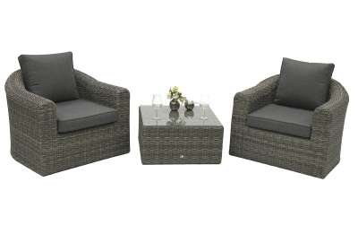 Rattan moduláris készlet BORNEO LUXURY 2 fő részére (szürke)