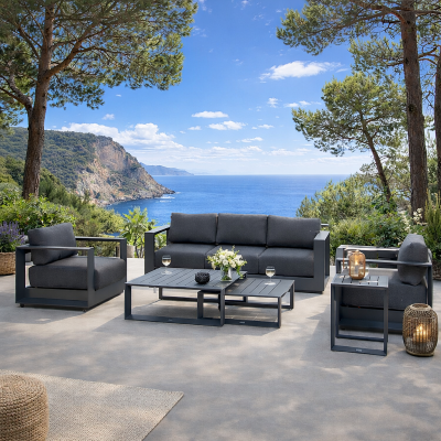 Alumínium készlet 5 személyes MADRID NEW (antracit)