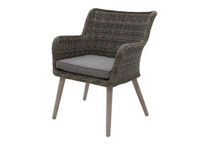 Kerti rattan étkezőszék MALIBU (szürke)
