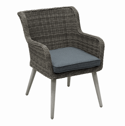 Kerti rattan étkezőszék MALIBU (szürke)