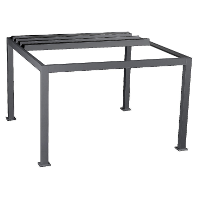 Kerti alumínium pavilon behúzható tetővel MEGAN 4x3 m (grafitszürke)