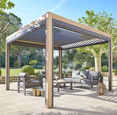 Kerti alumínium pavilon MEGAN 4x3 m (fahatású)