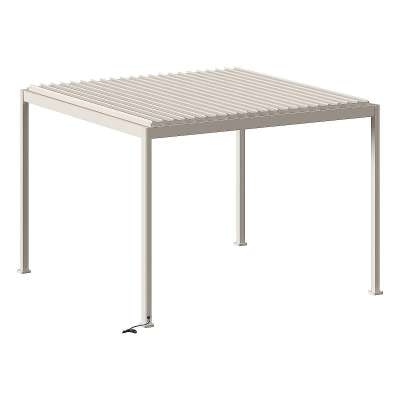 Kerti alumínium pavilon elektromos MEGAN 4x3 m (elefántcsont)