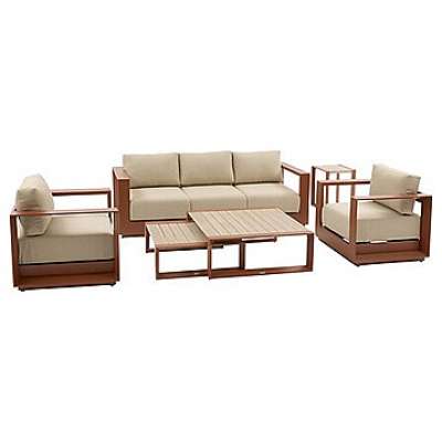 Alumínium szett 5 személyes MADRID (mahagóni)