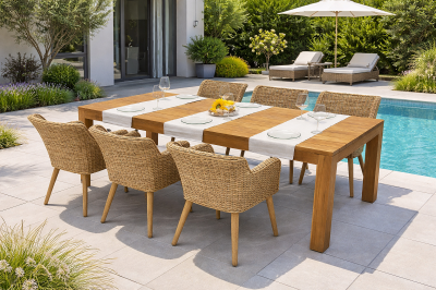 Kerti rattan szett MONTE MALIBU 240 (bézs-barna) 6x Kerti szék MALIBU (bézs-barna)