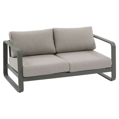 Alumínium kétszemélyes pad ISABELLA (olívazöld)