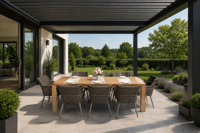 Kerti rattan szett MONTE MALIBU 240 (szürke) 8x MALIBU kerti szék (szürke)