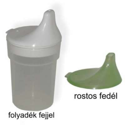Betegitató műanyag pohár különböző folyadék fejjel