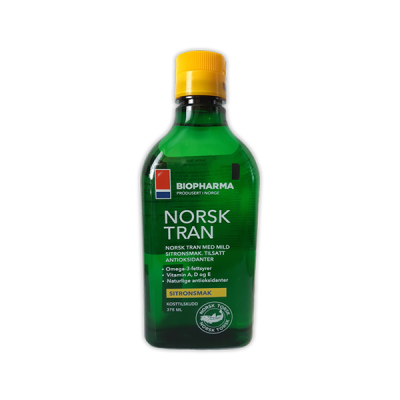 NORSK TRAN - Természetes citrom ízzel - Biopharma Mennyiség: 375 ml