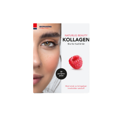 Biopharma - Norsk Kollagen - hydrolyzovaný morský kolagén s vitamínom C a biotinom - 25x5 g Aroma: Málna