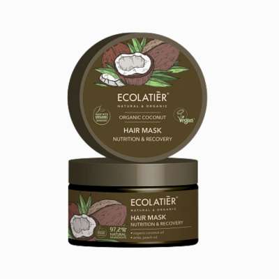EcoLatier Organic Kókusz hajmaszk – táplálja és regenerálja a hajat – 250 ml