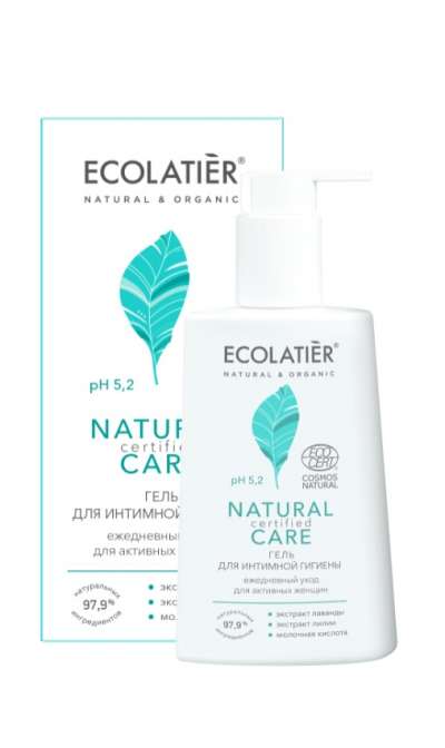 Tisztító gél az intim higiéniához Natural Care 5,2 pH  - EcoLatier Organic - 250 ml