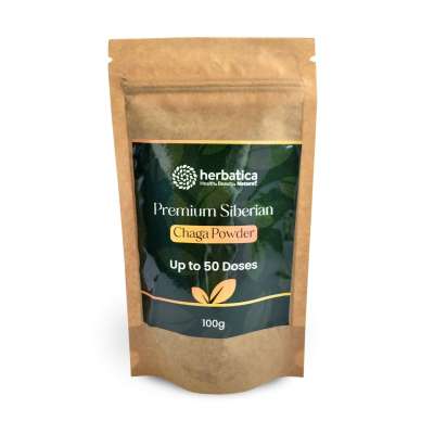 Prémium szibériai Chaga 100% por - 100g - Herbatica