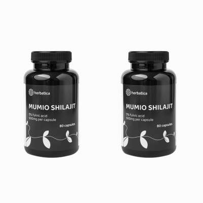 Kedvezményes szett: 2 x Shilajit – tisztított prémium mumio (500 mg) – 80 kapszula – Herbatica