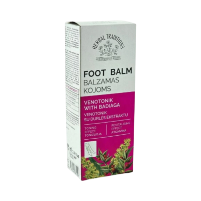Herbal Traditions gyógynövénykivonatos és badyagás lábápoló krém-balzsam – 75 ml