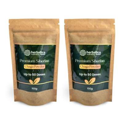 Akciós készlet: 2x Prémium szibériai Chaga 100% por - 100g - Herbatica