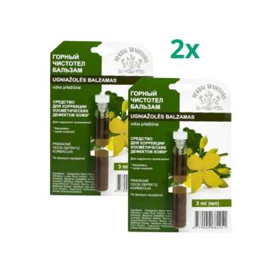 Akciós készlet: 2x Hegyi fecskefű - elixír szemölcsök ellen - 3 ml - Herbal Traditions