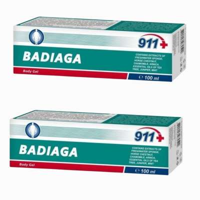 Akciós készlet: 2x Badiaga gél véraláfutásokra és zúzódásokra - 100 ml - Twinstec 911+