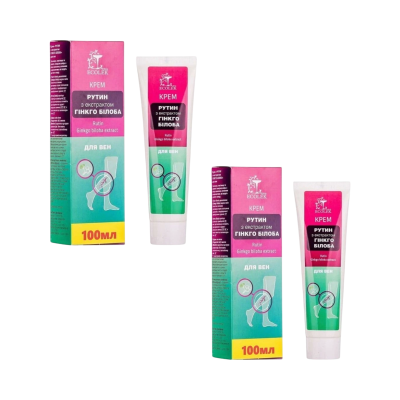 Kedvezményes szett: 2x Rutin vénakrém Ginkgo biloba kivonattal – 100 ml – Ecolek