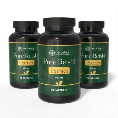 Akciós készlet: 3x Reishi Extract 30% poliszacharid – 90 kapszula – Herbatica