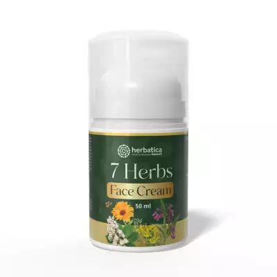 7 Herbs Face Cream – anti-age gyógynövényes arckrém kecske kolosztrummal és 7 gyógynövénnyel – 50 ml - Herbatica