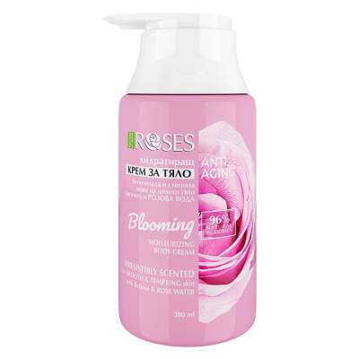 BLOOMING hidratáló anti-aging testápoló krém rózsavízzel és retinollal 300 ml - NATURE OF AGIVA