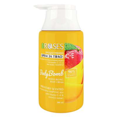 BODY BOMB hidratáló testápoló krém C- és E-vitaminnal, mangókivonattal 300 ml - NATURE OF AGIVA