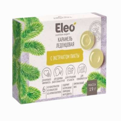 ELEO karamellcukorkák jegenyefenyő-kivonattal - 6 db/19 g