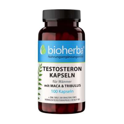 Tesztoszteron kapszula férfiaknak macával és tribulusszal - 100 kapszula - Bioherba