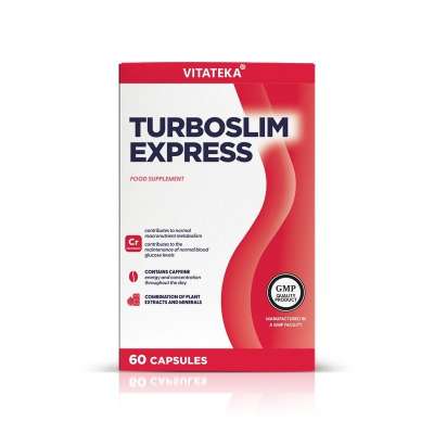 TURBOSLIM Express – komplex a karcsú vonalakért és energiáért – 60 kapszula – Vitateka