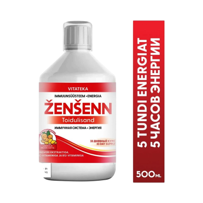 Vitateka vitaminos gyógynövényes ital – ginzeng, eleuthero és gyömbér – 500 ml