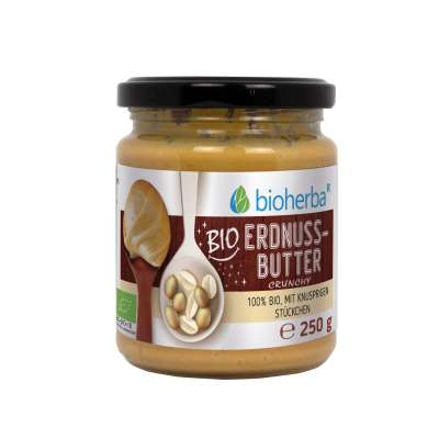 100% bio crunchy mogyoróvaj – 250 g – Bioherba