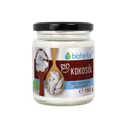 100% bio hidegen sajtolt kókuszolaj – 150 g – Bioherba