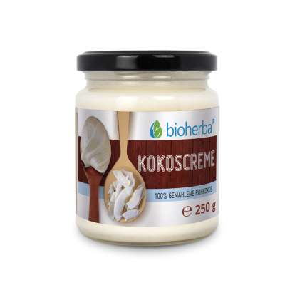 100% kókuszkrém őrölt nyers kókuszból – 250 g – Bioherba