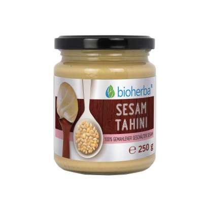 100% szezámos tahini őrölt hántolt szezámmagból – 250 g – Bioherba