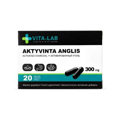 Aktív szén 300 mg – 20 kapszula – VITA-LAB