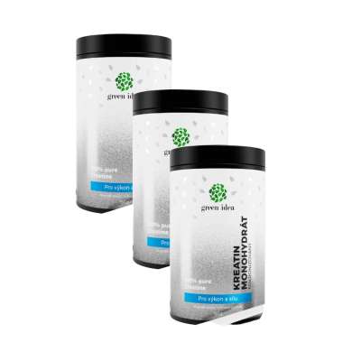 Kedvezményes 3x-os csomag: Kreatin-monohidrát – mikronizált 150 g – Green idea