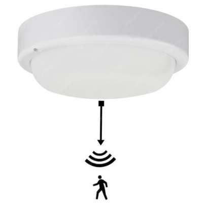 LED ufo lámpa 18W kör Középfehér mikrohullámú érzékelővel 2000 lumen IP54 2év garancia